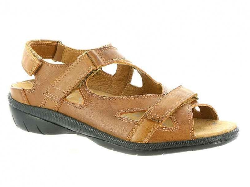 Drew Lagoon Women s Sandal Cognac Leather 78