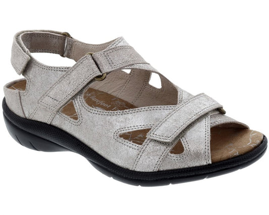 Drew Lagoon - Women's Sandal Champagne Dusty Leather (3Y)