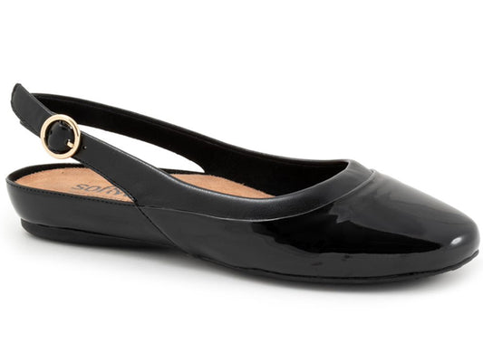 Softwalk Sheffield - Womens Flats Black Patent (005)