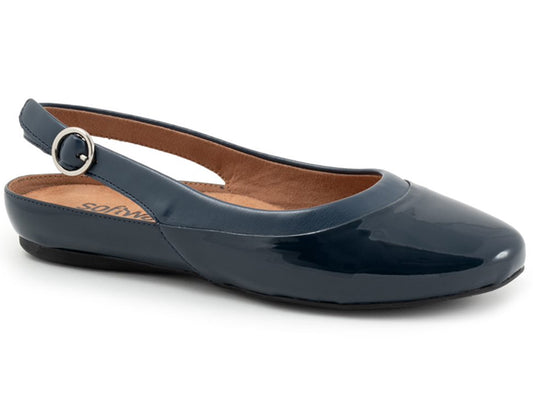 Softwalk Sheffield - Womens Flats Navy Patent (416)