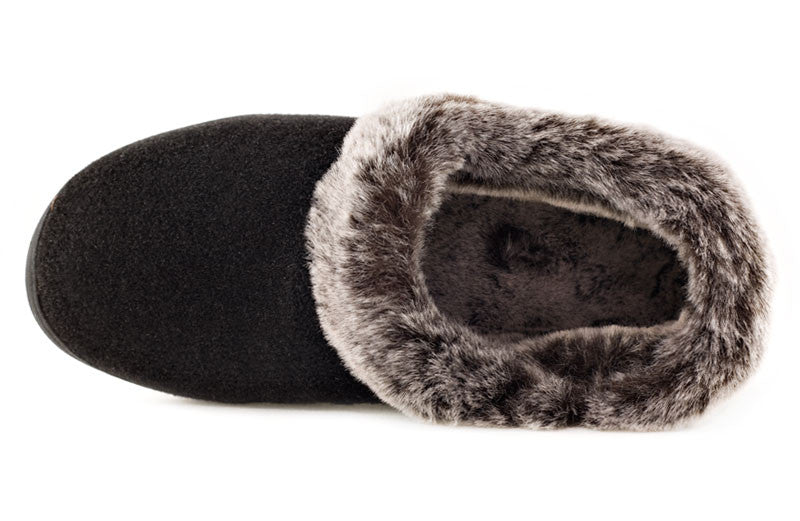 Acorn women's faux chinchilla clearance collar slipper